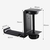 Goldmille Aluminum Headphone Stand Hook Under Desk Clamp Foldable Cable Clip view 8