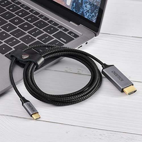 CHOETECH USB C HDMI Cavo (4K a 60Hz), HDMI Cable per iPad PRO 2018, MacBook Air 2018, MacBook PRO, MacBook, Galaxy S10/S10 Plus/S9/S9 Plus/S8/S8 Plus, Huawei P30/P30 Pro/P20/P20 Pro/Mate 20//Mate 10