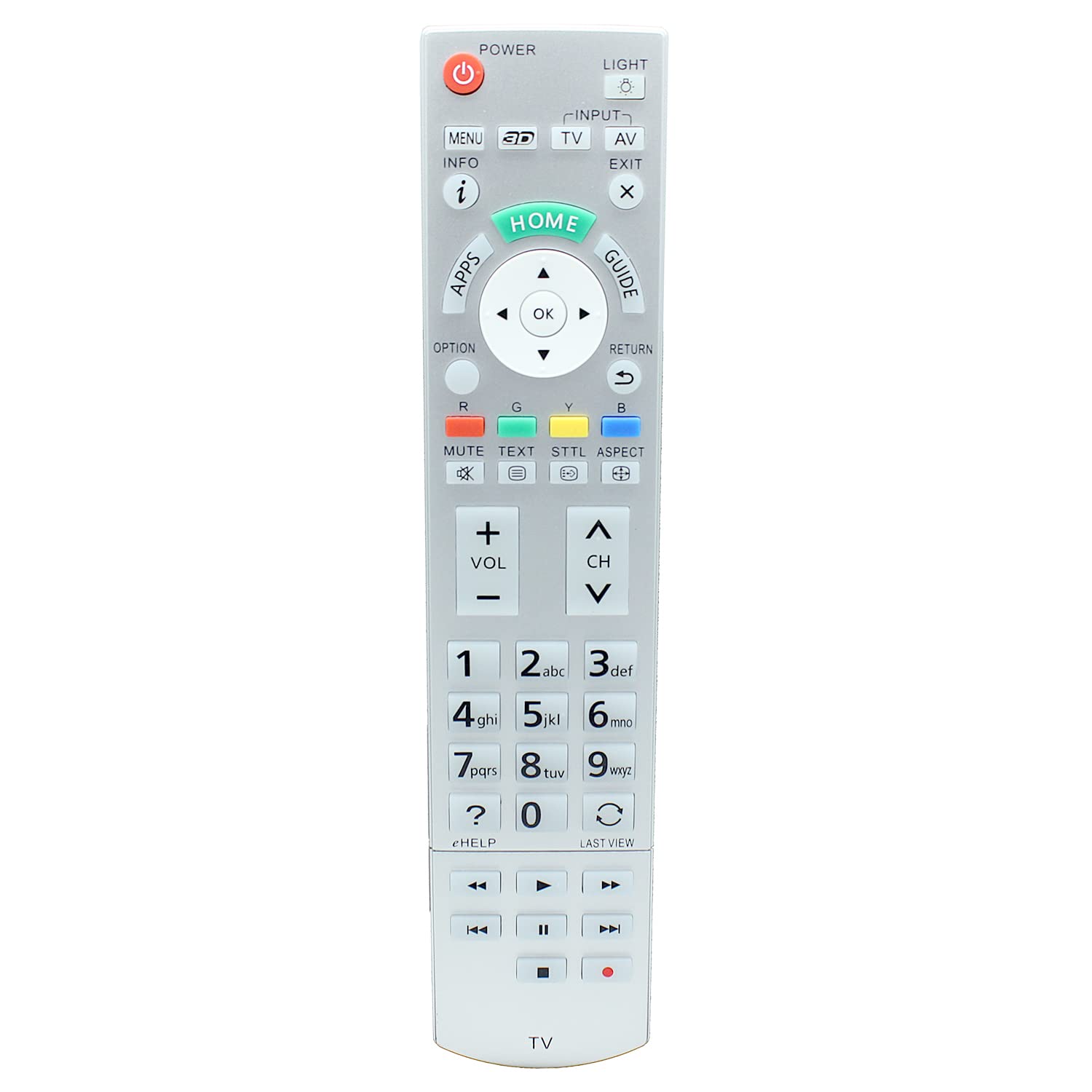 N2QAYB000858 Remote Control Replacement for Panasonic LED TV TH-L50DT60A TH-L55DT60A TH-L60DT60A TH-L47WT60A TH-L55WT60A TH-L50DT60Z TH-L55DT60Z TH-L47WT60Z TH-L55WT60Z THL50DT60A THL55DT60A