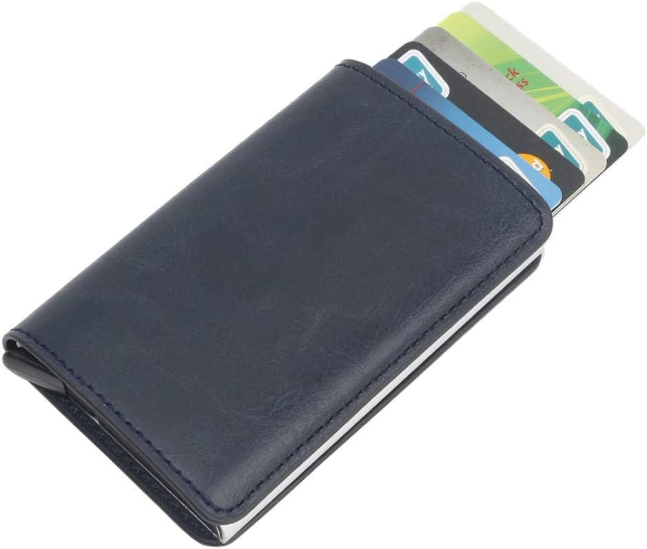 Geurzc Automatic Pop-up Card Case RFID Credit Card Holders for Men