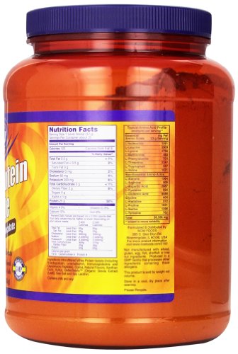 NOW Sports Whey Protein Isolate Dutch Chocolate, 1.8-Pound