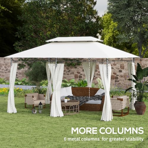 Outsunny 10x13 Patio Gazebo Review: Double Roof Outdoor Shelter with Removable Curtains image 21