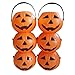 Adorox Small Mini Plastic Jack O Lantern Pumpkin Halloween Party Favor Candy Bucket Table Decoration Props (6)
