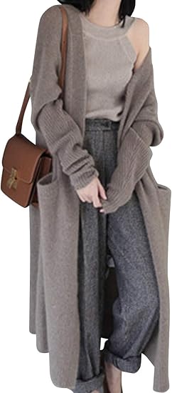 Amazon Co Jp ラクサス カーディガン 秋冬 ロング丈 ジャケット ニット セーター アウター モテ袖 レディース グレー フリーサイズ 服 ファッション小物 Amazon Co Jp ラクサス カーディガン 秋冬 ロング丈 ジャケット ニット セーター アウター モテ袖 レディース グレー フリーサイズ 服 ファッション小物