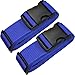 TRANVERS Heavy Duty Luggage Straps for Suitcases/Uprights/Duffels/Bags, 79” Adjustable Travel Packing Belts for Cargo Safety, Suitcase Strap Belt with Luggage ID Label, 2-Pack Blue