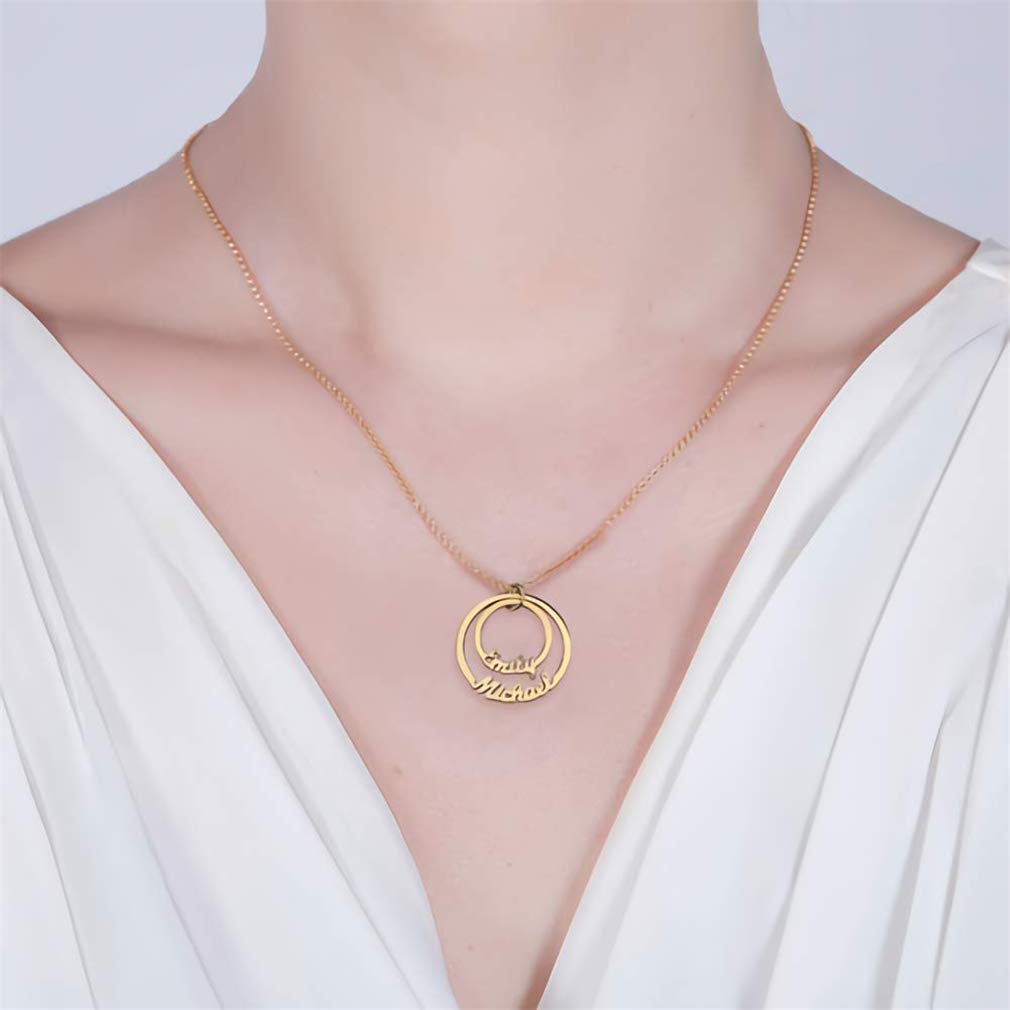 F1rst Rate Personalised Name Necklace 2 Names Engraved ...