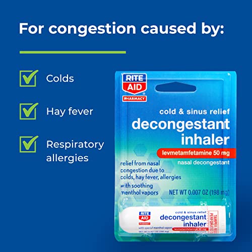 Rite Aid Nasal Decongestant Inhaler 0.007 oz Nasal Congestion