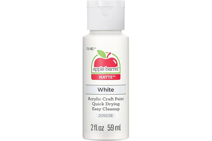 Apple Barrel Acrylic Paint in Assorted Colors (2 Ounce), 20503 White