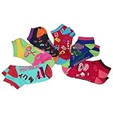 Womens 6 Pair Pack Ast A Candy Anklet Socks