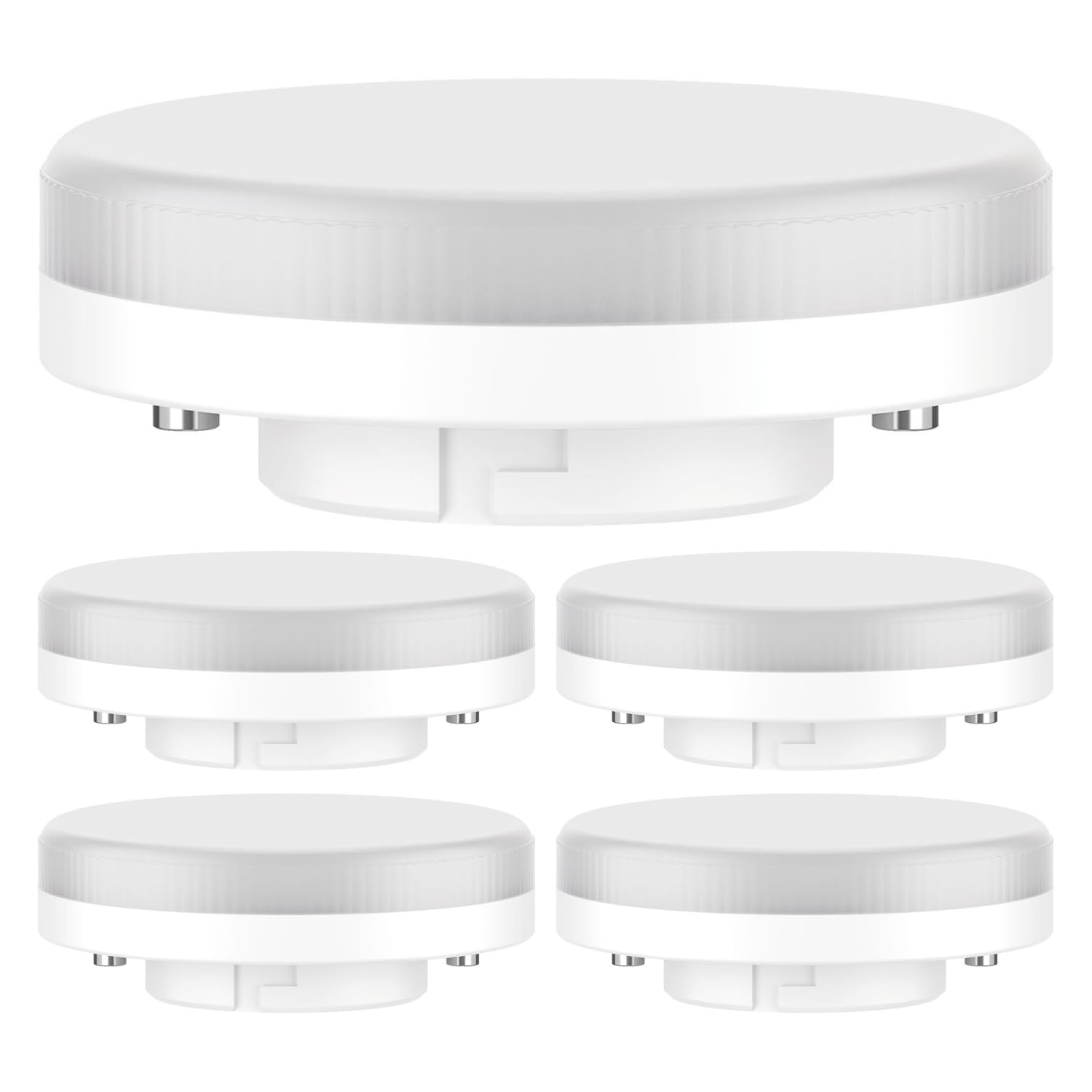 ledscom.de 5 Pieces GX53 LED Bulb, Warm White (2700 K), 6.2 W, 509lm, 97°, matt