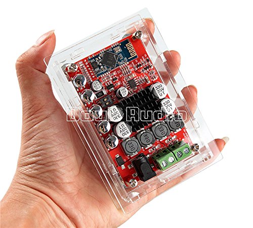 Douk Audio Upgraded 50W+50W Wireless Bluetooth 4.0 HiFi Audio Receiver Digital Amplifier Board with Protective Case and Heatsinks