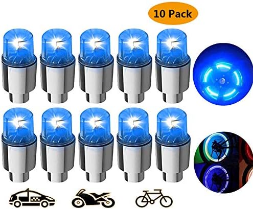 Haudrey Led Flash Tyre Wheel Valve Cap Light Bike Car Motorcycle Wheel Tire Tyre Valve Cap Neon Led Flash Light Lamp for Wheel Light Tire