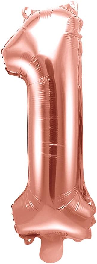 Foil Balloon Number Rose Gold 36 cm - Pink, Rosegoud, Taille Unique - Image 3