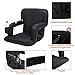 AceLife Stadium Seat Portable Adjustable Reclining Bleacher Chair with Padded Cushion and Armrest with 2 Pockets, Black