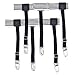 Daffnis Mens Shirt Stay Garter Adjustable Stripe Suspenders Non-slip Locking Clamps Black
