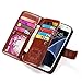 S7 Case, Galaxy S7 Case, Joopapa Galaxy S7 Wallet Case,Pu Leather Case Magnet Wallet Credit Card Holder Flip Cover Case Built-in 9 Card Slots & Stand Case for Samsung Galaxy S7 (Brown)