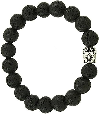 Lava Stone Buddha Stretch Bracelet
