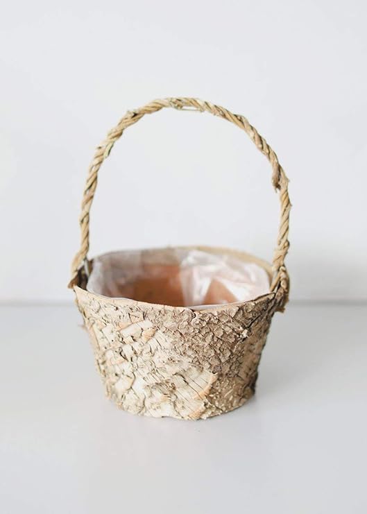 birch flower girl basket