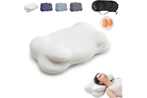 Viclemar Mellow Sleep Pillow, Mellow Cloud Pillow, Ergonomic Memory Foam Pillows, Adjustable Cervical Neck Support Pillow, for Side Back Stomach Sleepers (White)