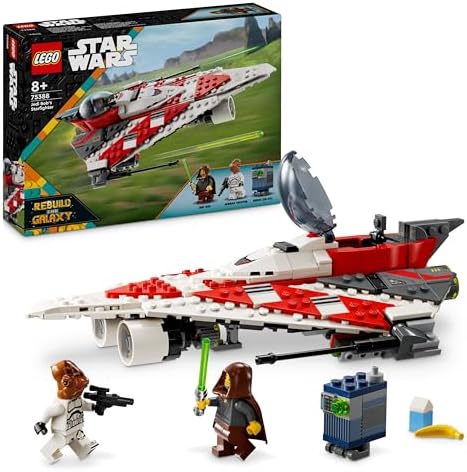 Star Wars Caza Estelar del Jedi Bob, Maqueta de Nave, Juguete de Construcción para Colección, Minifiguras de Personajes, Regalo de Cumpleaños para Niños, Niñas y Fans de 8 Años o Más 75388