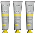 Boka Charcoal Fluoride Free Toothpaste Nano Hydroxyapatite, Helps Remineralize, Appropriate for Sensitive Teeth, Whitening - for Adult, Kids Oral Care - Yuzu Mint Flavor, 4 Fl Oz 3Pk