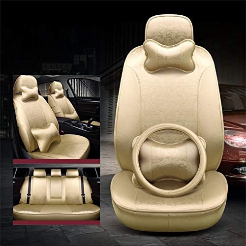 Car Seat Cover, All-inclusive Cloth Craft Five-piece Four Seasons Universal Seat Mat (Color : PINK-L)