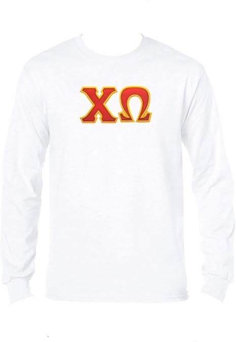 chi omega stitched letters