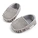 DDLBiz Baby Boys Girls Double Velour Soft Sole Shoe Soft Shoes Flats Shoes (0~6Month/4.3inch, Gray)