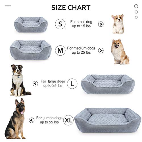 SIWA MARY Rectangle Dog Bed Machine Washable Pet Bed, Soft and