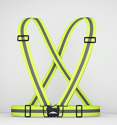 Street Fitness Fully Adjustable Reflective Safety Vest for Women and Men. Stay Safe Walking - Running - Working - Cycling - Riding and Dog-Walking Outdoors and on the Road.