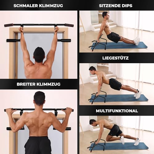 ONETWOFIT Pull Up Bar for Door Frame, Door Pull Up Bar with 6 Holes Design, Pull Up Bar 2026 Strength Training, for Home (up to 210 kg)