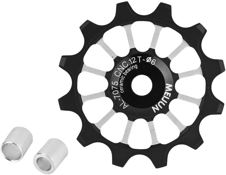 12T Wheels Pulley Road Mountain Bike ycle Rear Derailleur Pulley Roller Wheel Aluminum Alloy Ceramic Pulley Wheel