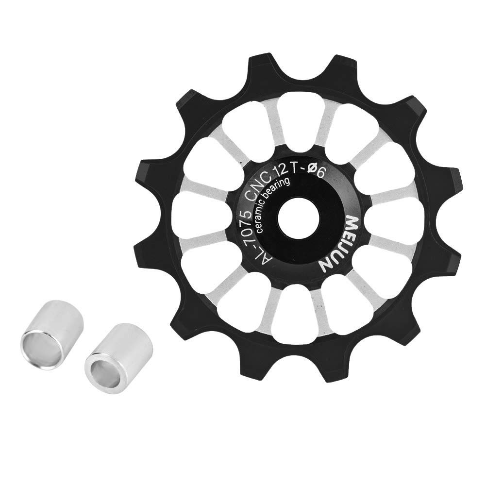 12T Wheels Pulley Road Mountain Bike ycle Rear Derailleur Pulley Roller Wheel Aluminum Alloy Ceramic Pulley Wheel