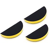 3 Pack - Half Round "Taco" Hand Sanding Block for 6" Hook and Loop Discs for Sanding Moldings, Woodworking, Auto Body, Painting and Crafts