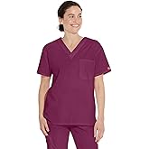 Dickies EDS Signature Scrubs for Women and Scrubs for Men, Unisex One Pocket V-Neck Top in Soft Brushed Poplin 83706