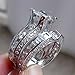 Newshe Size 5 7 10 Wedding Rings for Women Engagement Ring Band Sets 3ct Round Cz 925 Sterling Silver
