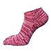 HONOW Women's Low Cut Toe Socks Ankle Cotton Running Socks(Pack of 5/6)