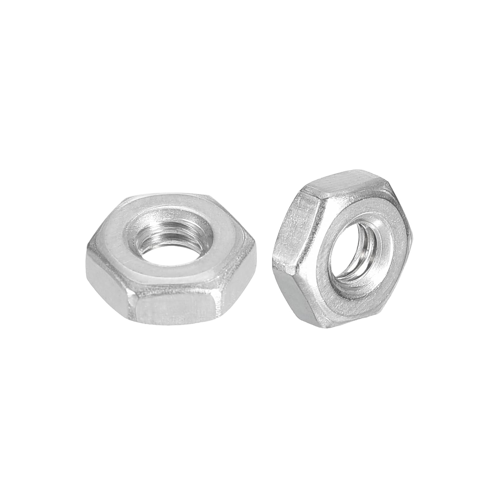 METALLIXITY Hex Nuts (1/2"-13) 100Pcs, 304 Stainless Steel Coarse Thread Hexagon Nut Hardware - for DIY Home Repair Machinery, Silver