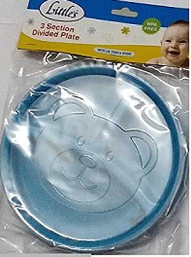 Littles 3 Section Divided Plate (Blue)
