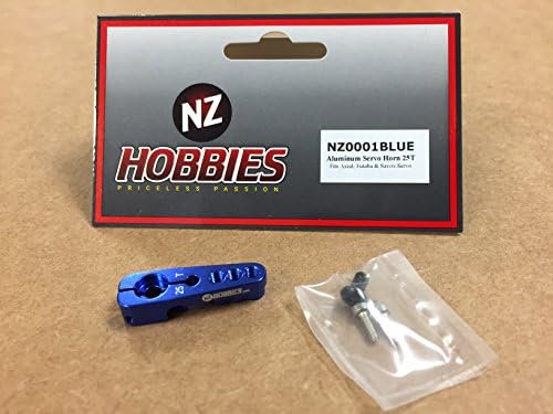 NZHOBBIES NZ0001BLUE Aluminum Servo Horn 25T (Blue) Axial, Futaba & Savox Servos Fit for EXO Terra Buggy / AX10 / SCX10 / Wraith