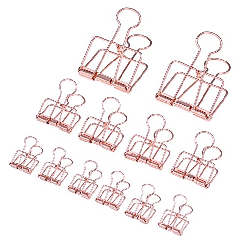 Pangda 12 pieces wire binder clips organizers hollow photo clips …