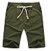 NITAGUT Men's Linen Casual Classic Fit Short (XL, 01Amry Green)