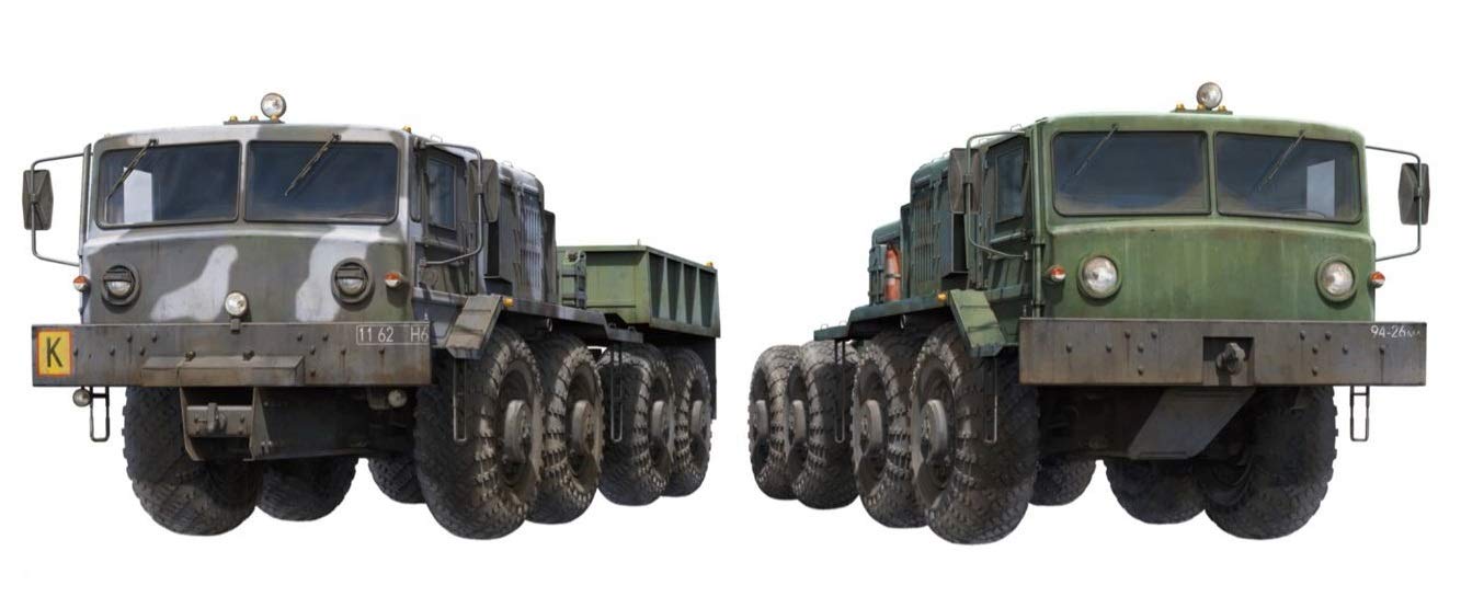 TAKOM TAK5003 Russian Army Tractors KZKT-537L & MAZ-537 1+1-1/35, Multicoloured