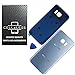 CELL4LESS Replacement Back Glass Cover Back Battery Door w/Pre-Installed Adhesive Samsung Galaxy S7 Edge OEM - All Models G935 All Carriers- 2 Logo - OEM Replacement (Blue Coral)