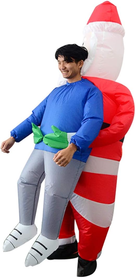 Amosfun Christmas Inflatable Clothes Santa Claus Cosplay