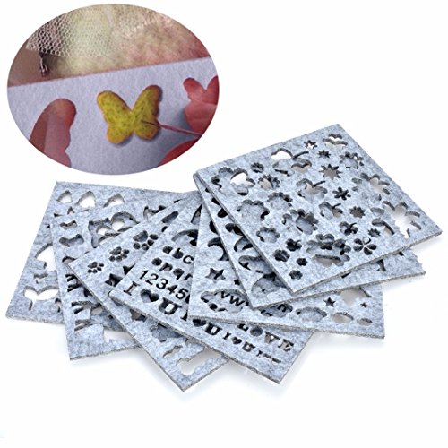 image for Emivery 7Pcs Needle Felting Applique Mold Mould Template Stencil Begin