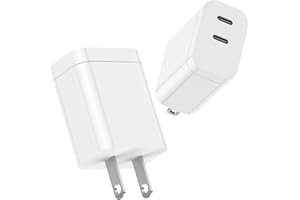 KITMINUN iPhone Fast Charger Block, 2Pack Dual Port USB C Wall Charging Plug Block with PD, Type-C Power Adapter Brick Cube for Apple14/14 Pro Max/13/13Pro/12/12 Mini/11 Pro Max/X, iPad Pro 2021,Samsung Galaxy