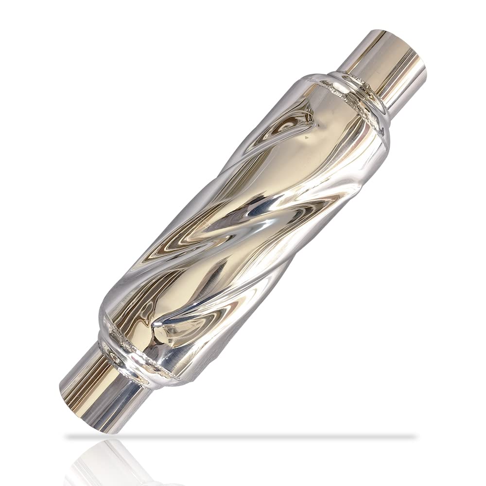 Photo 1 of Peastorm Glasspack 2.5 Inch Muffler Exhaust Pipe, Universal Performance Resonator Dual Loud Exhaust Tip 2.5 Inch Inlet for Trucks Car