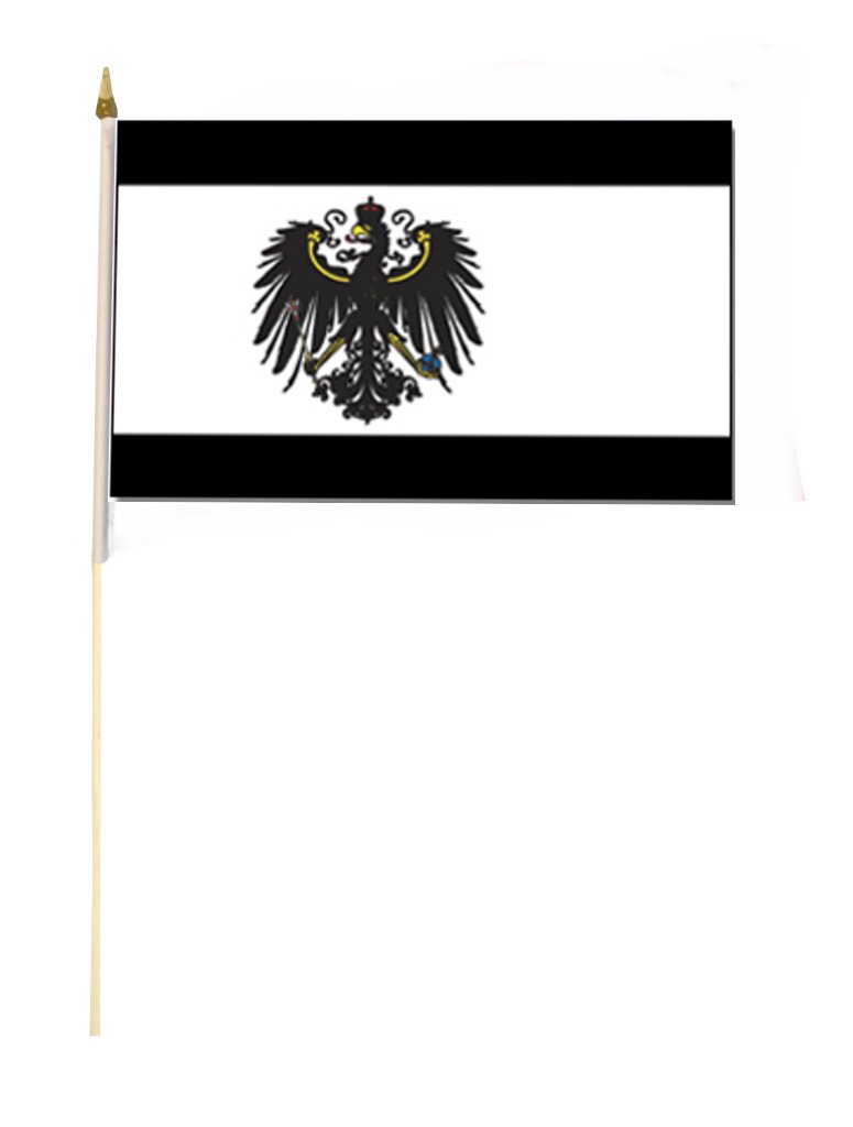 Stock flag stick flag Prussia Flag Flag 12 x 18 Inches with Approx. 60 cm Bar/Pole