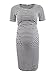 Liu & Qu Women's Maternity Bodycon Ruched Side Dress Casual Short & 3/4 Sleeve Dress for Daily Wearing Or Baby Shower